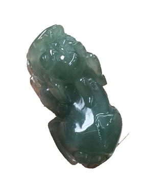 缅甸天然翡翠货玉貔貅挂件