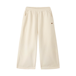 左西女童加绒加厚裤子2026新款儿童冬季保暖灯芯绒长裤中大童长裤