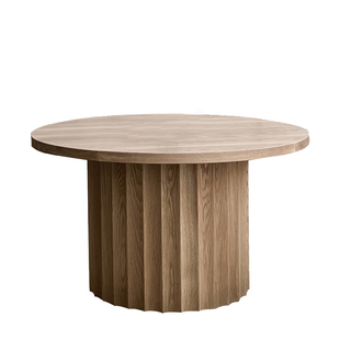 HITCHCOCK Doric/圆茶几北欧日式实木墩子侘寂简约客厅咖啡圆形