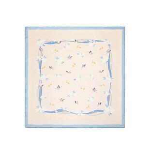 苏州博物馆花织蝶梦方巾丝绸领巾100%桑蚕丝丝巾百搭披肩妈妈礼物