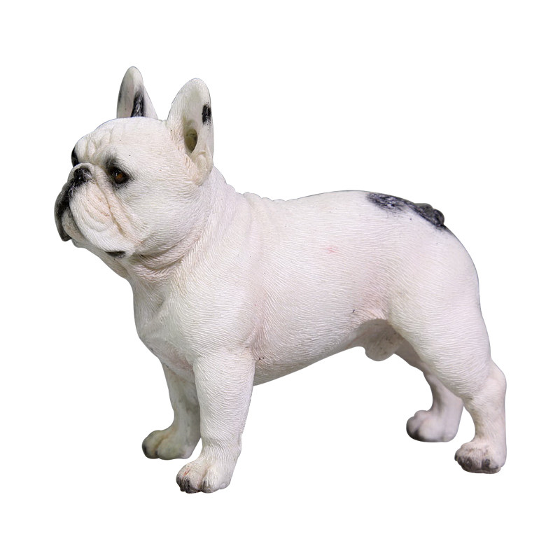 JXK 1/6法国斗牛犬模型 仿真法斗萌宠兵人动物狗摆件潮玩手办