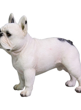 JXK 1/6法国斗牛犬模型 仿真法斗萌宠兵人动物狗摆件潮玩手办