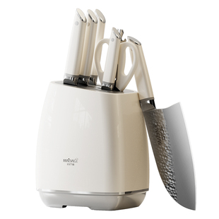 迈巴勒星海刀具套装抗菌家用全套厨房锋利切菜刀刀架不锈钢无涂层