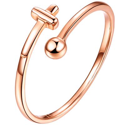 谢瑞麟18K金戒指女款小众设计彩