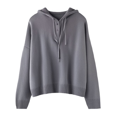 美式连帽青少年酷帅毛衣男两件套