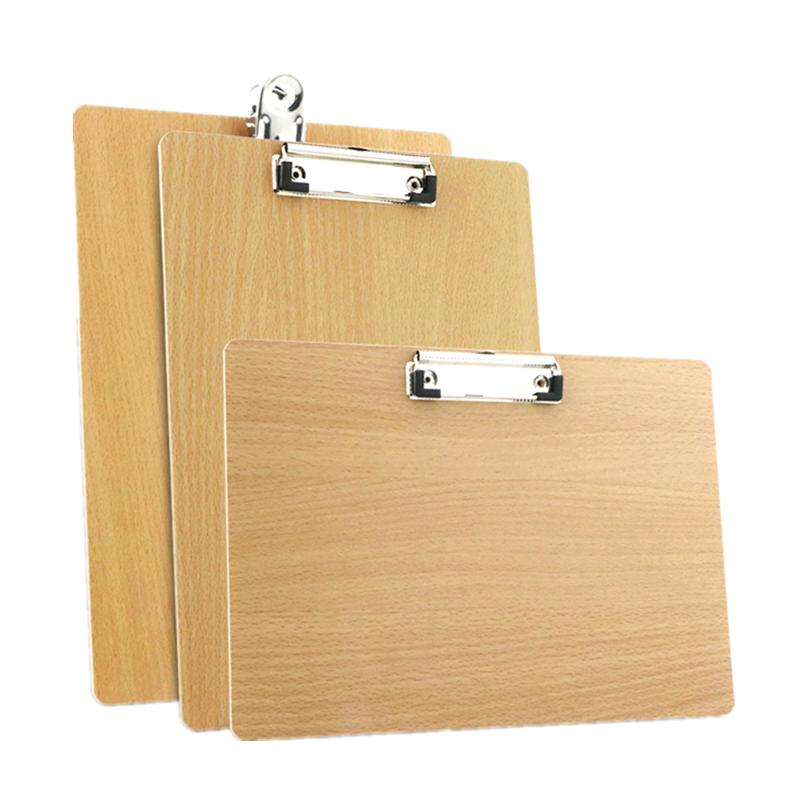A4木质板夹文件夹木板夹纸板A4办公教学培训书写板夹32K菜单夹办公用品