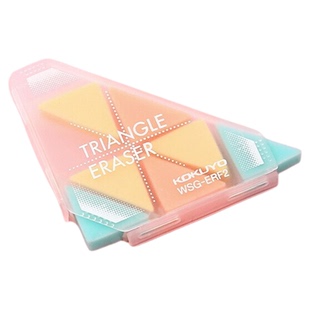 日本KOKUYO国誉角角乐彩色橡皮小学生文具橡皮擦得干净适用B-HB-2B儿童铅笔书写创意三角形橡皮官方旗舰店