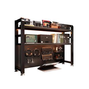 桌面置物架洞洞板办公桌立式多层桌上书架书桌一体收纳电脑桌工位