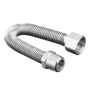 4分延长管内外丝304不锈钢波纹管水龙头加长水管马桶热水器软管