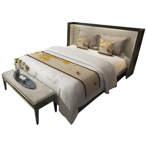 床旗中式桌旗定制家用民宿宾馆酒店专用卧室搭巾搭配床尾新款床盖