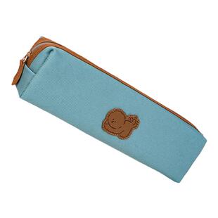 得力笔袋简约莫兰迪色系柴犬小方笔袋方形ins风小清新铅笔盒文具盒文具袋高中生初中生笔袋小学生可爱女生款