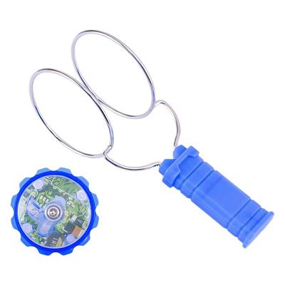 儿童发光手摇磁力轨道发光陀螺