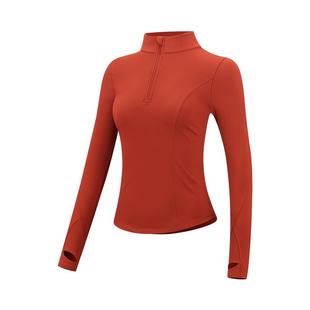 VfU喵喵绒运动上衣女半拉链健身服秋冬瑜伽服长袖加绒保暖户外T恤