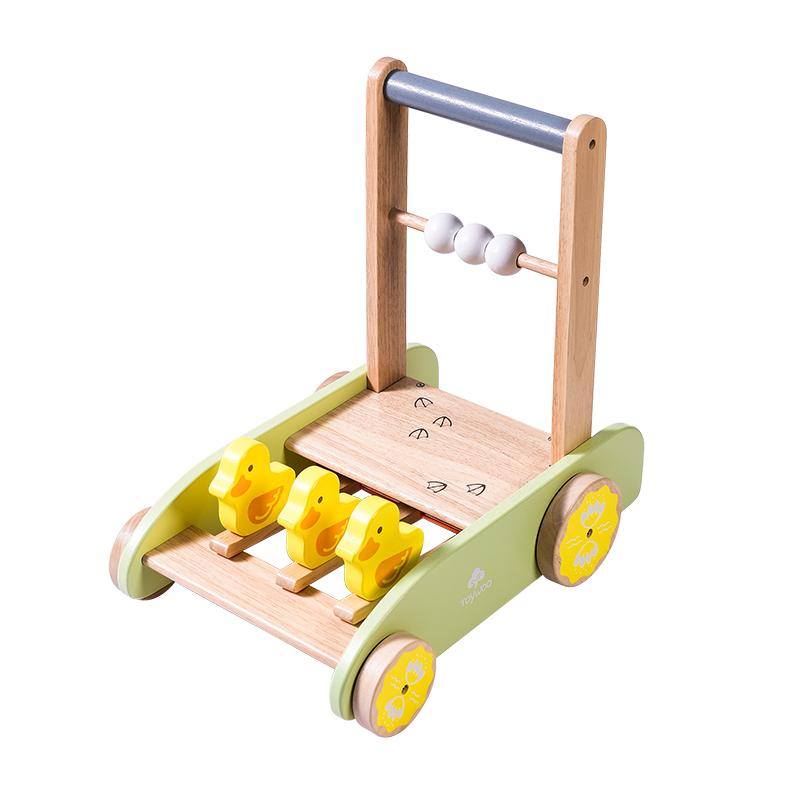 Toywoo兒童學(xué)步車防嬰兒助步防側(cè)翻1歲寶寶手推車推著走木制玩具