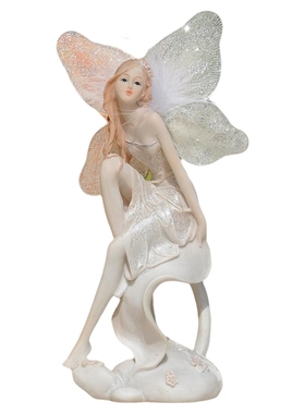 欧式天使坐姿花仙子摆件客厅摆件