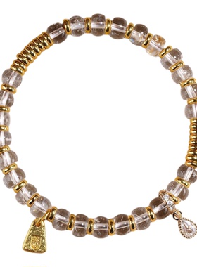 天然白水晶碎银新中式女士手链