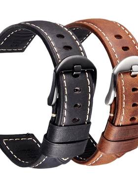 适用小米WatchS4真皮手表带sport4代腕表s3智能s2运动s1pro复古牛皮color男女式华米AmazfitGTR4专用配件腕带