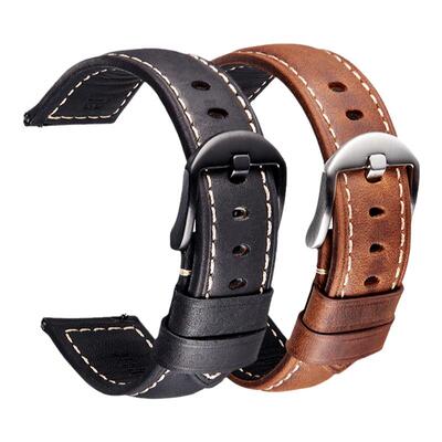 适用小米WatchS4真皮手表带sport4代腕表s3智能s2运动s1pro复古牛皮color男女式华米AmazfitGTR4专用配件腕带