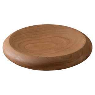 木墨生活 平和圆盘 木盘子圆形餐盘托盘木质碟子零食瓜子小果盘