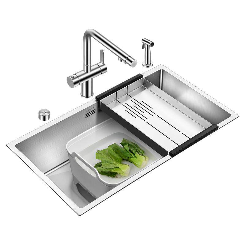 阿萨斯不锈钢套餐加厚手工水槽