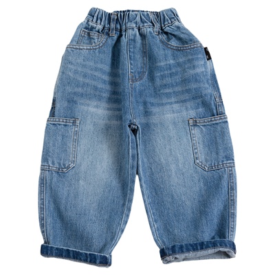 米修叻儿童日系工装牛仔裤全棉