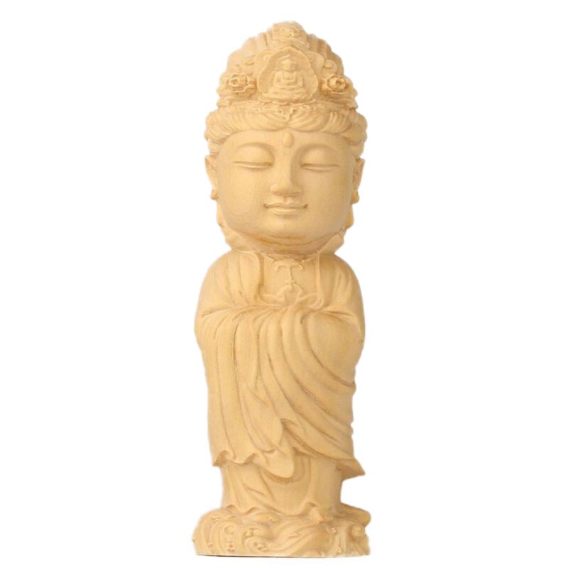 红木小号卡通观音手把件工艺品