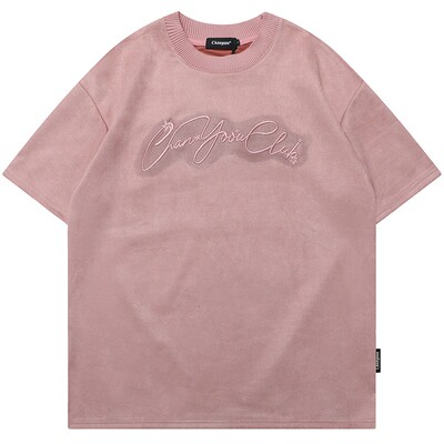 如期而至简约字母刺绣宽松百搭