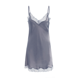 今夕何夕情侣睡衣秋冬女性感吊带睡裙睡袍套装高级感冰丝男家居服