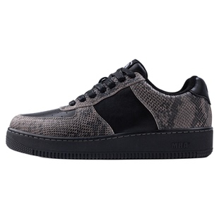 MRA黑曼巴空军板鞋男款蛇纹压花暗黑高街厚底复古运动休闲鞋春季