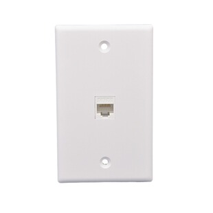 美式120型单双口直通六类网线电脑插座美标双通千兆网络信息面板