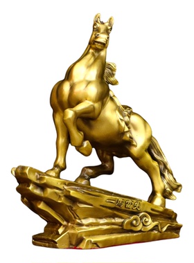 纯铜马上发财摆件铜马到成功