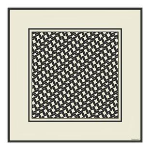 Dare买手店tender society黑白老花T纹丝巾+丝巾扣高级气质轻奢女