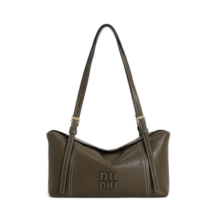 DILAKS迪莱克丝官方正品女包植鞣牛皮包腋下法棍包通勤百搭单肩包