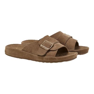 fed勃肯拖鞋夏季新款女鞋软底一字拖真皮外出凉拖女款S0407-YA203