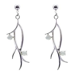 新中式绿珠耳环女小众设计高级感冷淡风耳钉气质汉服银针耳坠耳饰