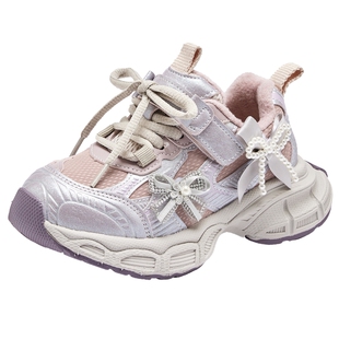 FVM儿童运动鞋女童加绒棉鞋2025新款秋冬季大童老爹鞋休闲不累脚