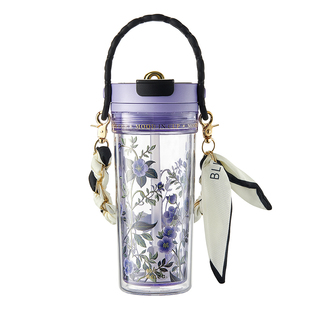 物生物水杯女生高颜值塑料吸管杯夏日tritan便携随行杯子生日礼物