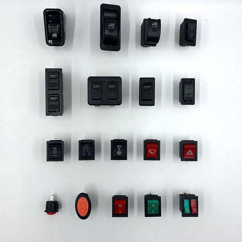 电动三轮车玻璃升降开关按钮前进和后退停止开关儿童电动四轮车