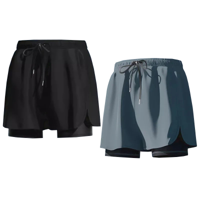 男士游泳裤男款泳裤泳帽泳镜三件套温泉防尴尬平角沙滩裤游泳装备