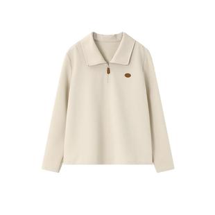 时然大码女装加绒卫衣25秋冬打底衫新款微胖mm长袖女士上衣高级感