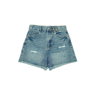 恩瑞妮商场同款2025夏季新款时尚气质百搭显瘦牛仔短裤女士热裤