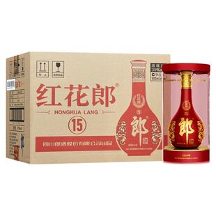 郎酒 2024版红花郎红十五 酱香型白酒39度 6瓶原箱官方旗舰店正品