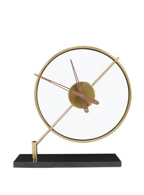 现代简约亚克力金属时钟台钟摆件