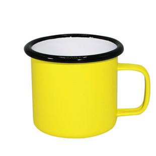 彩色搪瓷杯定制logo刻字磨砂加厚茶缸户外马克杯彩釉露营杯子外贸