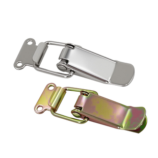 不锈钢搭扣孔鸭嘴扣工具箱锁扣木箱弹簧锁扣箱体固定器加厚铁卡扣