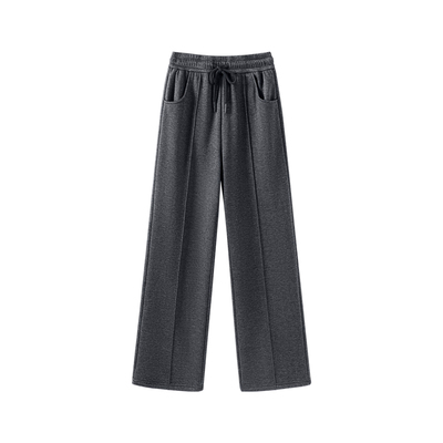 班尼路宽松加绒保暖阔腿裤女冬季