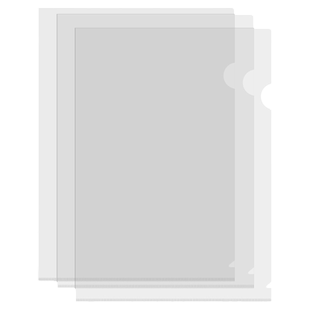 A4单片夹l型文件夹单页夹透明加厚二页文件套文件袋档案资料整理L夹开口插页书夹固定纸张办公用品批发防水