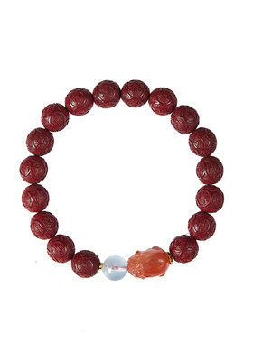 天然原矿真品朱砂手串