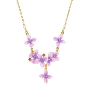 Juicy Grape原创设计紫色丁香花项链女春夏款轻奢小众饰品锁骨链
