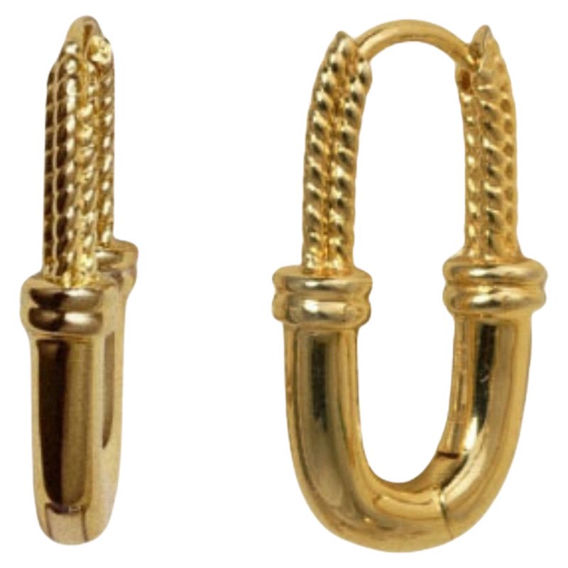 【明星同款】Stanza织连素圈耳环初秋镀金圆圈欧美范耳饰女 爆款